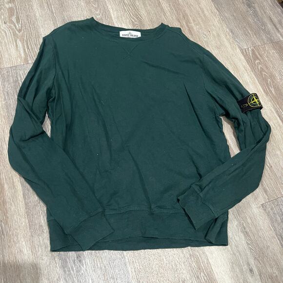 Stone Island Other - Stone Island Long Sleeve Dark Green Hunter Green Appliqué Shirt Large